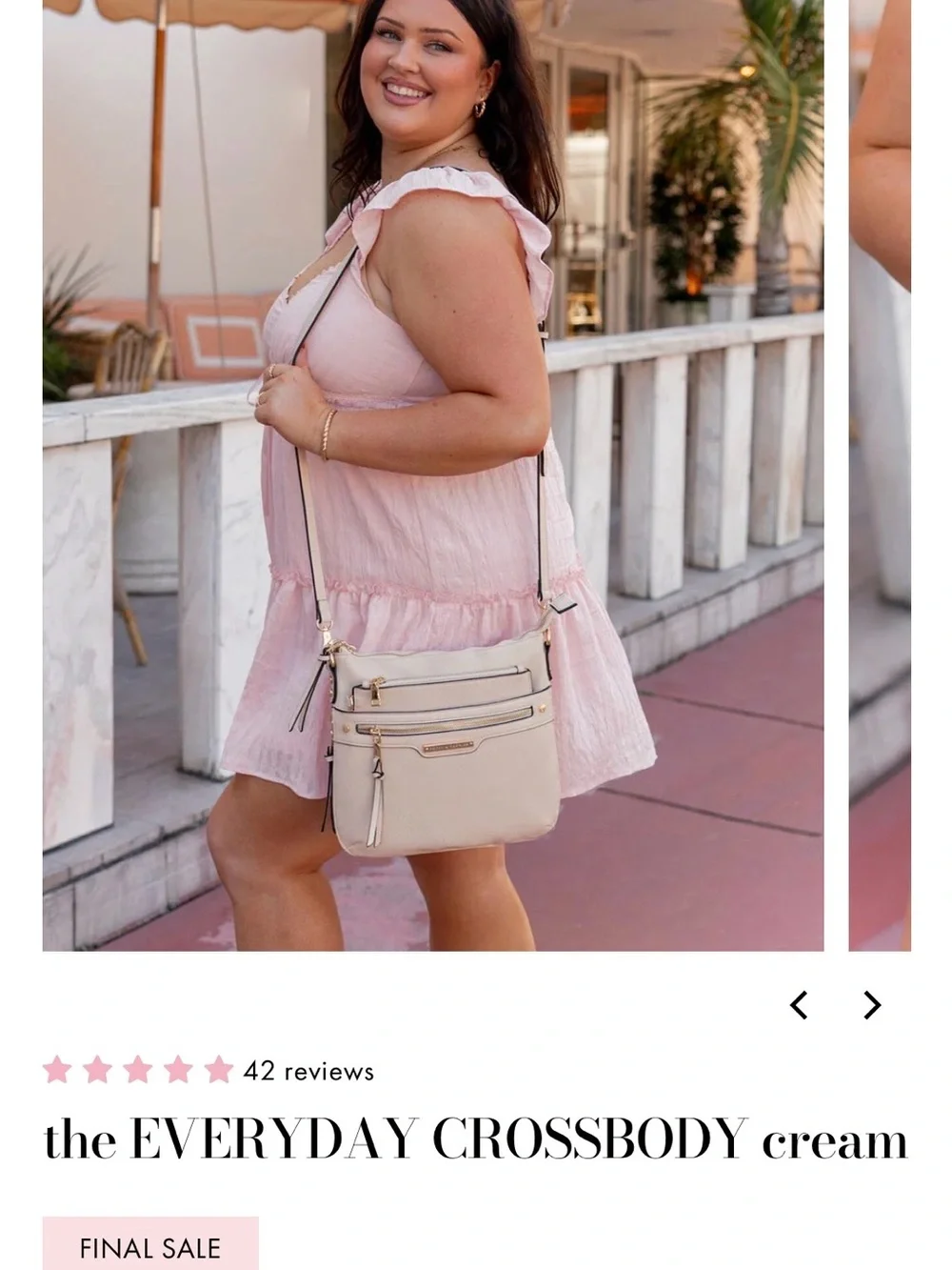 the EVERYDAY CROSSBODY Cream - Women’s Crossbody Bag